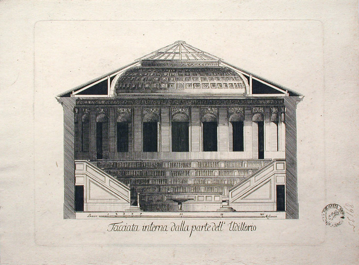Giovanni Pietro Gilardone, Disegni del nuovo Teatro Anatomico della R. Università di Pavia, incisione, 1793